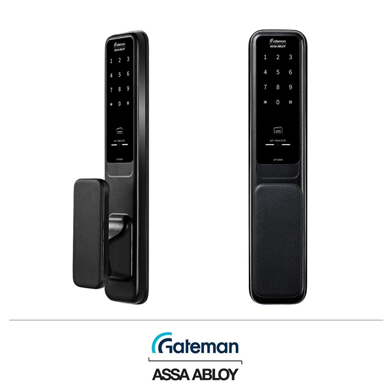 게이트맨 1초바로잠김 푸시풀도어락 GP-300R 현관문도어락 디지털도어락 번호 카드+보강판포함 170,000원