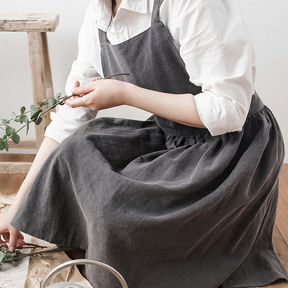 앞치마/린넨 앞치마/원피스형 앞치마/원피스 앞치마/주방 앞치마/여름 앞치마, 1개, 민트 11,550원