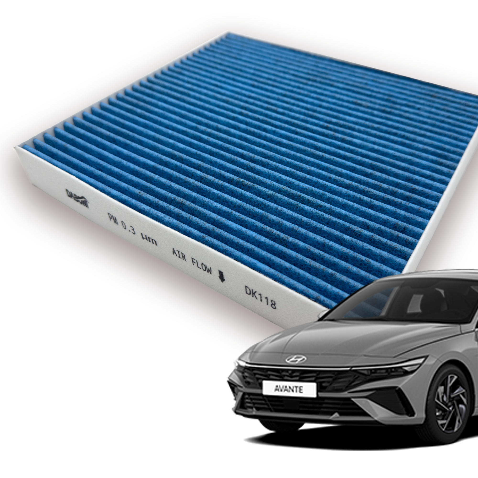 다보니 PM0.3 블루 활성탄 자동차 아반떼 CN7 하이브리드 에어컨필터 8,400원