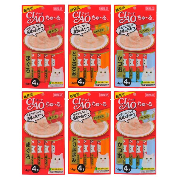 챠오츄르 이나바 고양이 간식, 18개, 참치+가다랑어+닭가슴살, 56g 38,300원