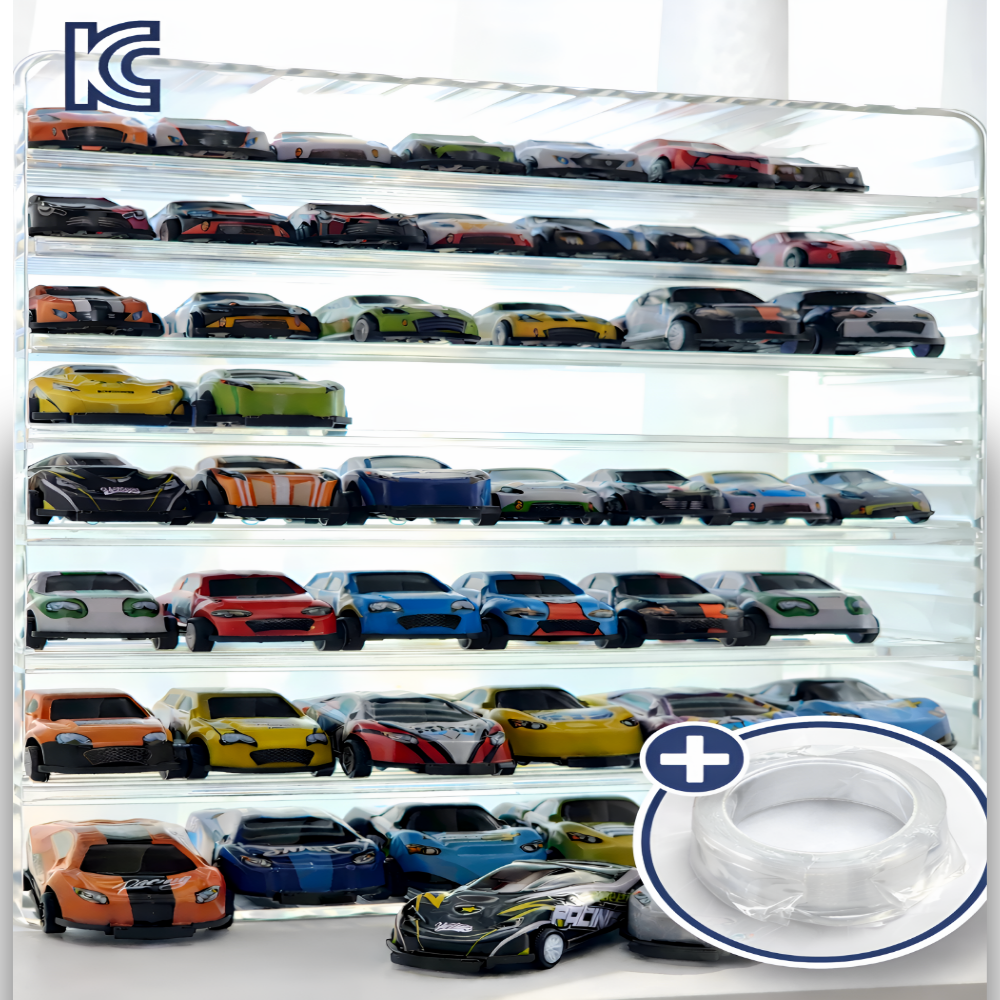 꾸꾸리빙 미니카 장식장 50대 자동차 전면 보관 케이스 장난감 정리대, 아크릴, 1개 21,700원