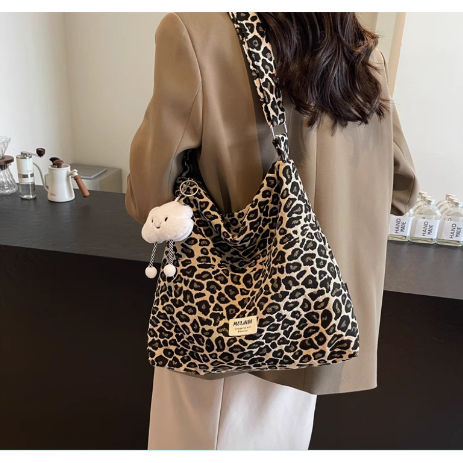 MULAIDI 호피무늬 캔버스 레오파드 숄더백 에코백 토트백 19,800원