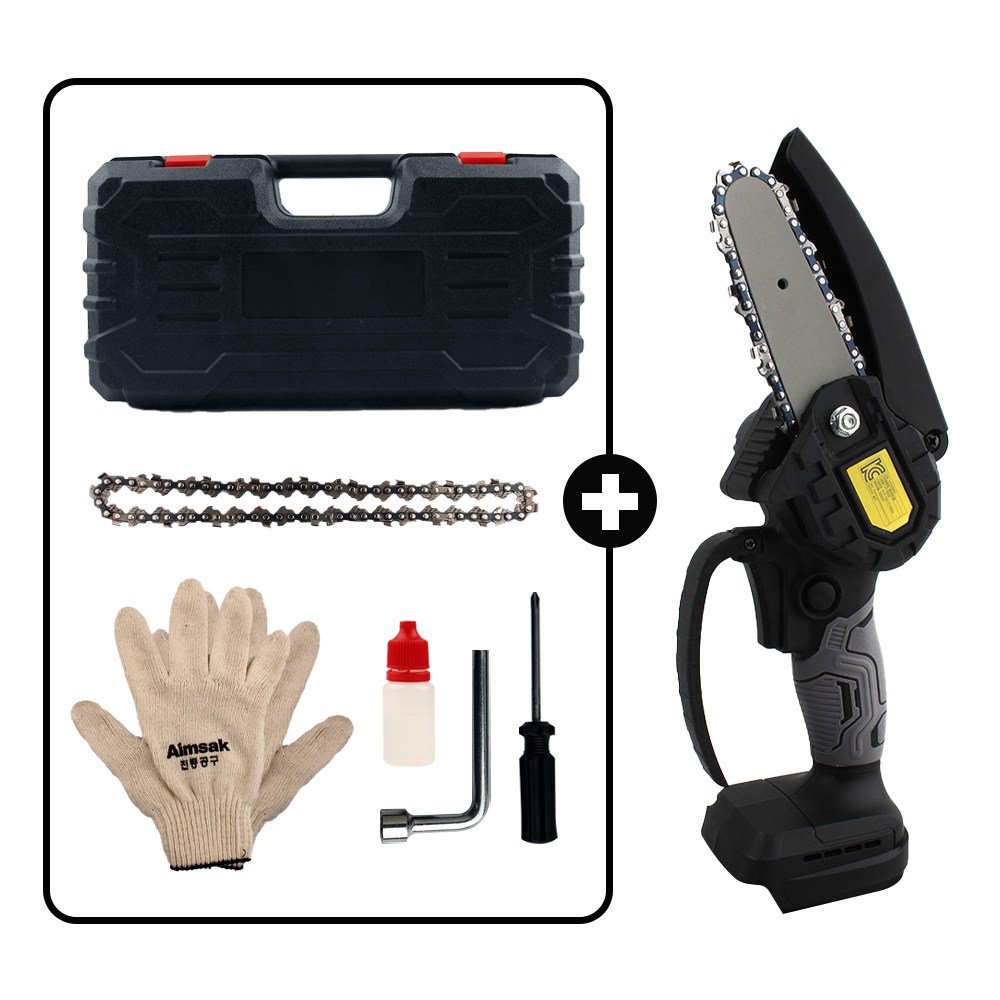 충전 체인톱 세트 4인치 6인치 충전톱 마끼다배터리 호환 체인톱 배터리 충전기, 1개 26,800원