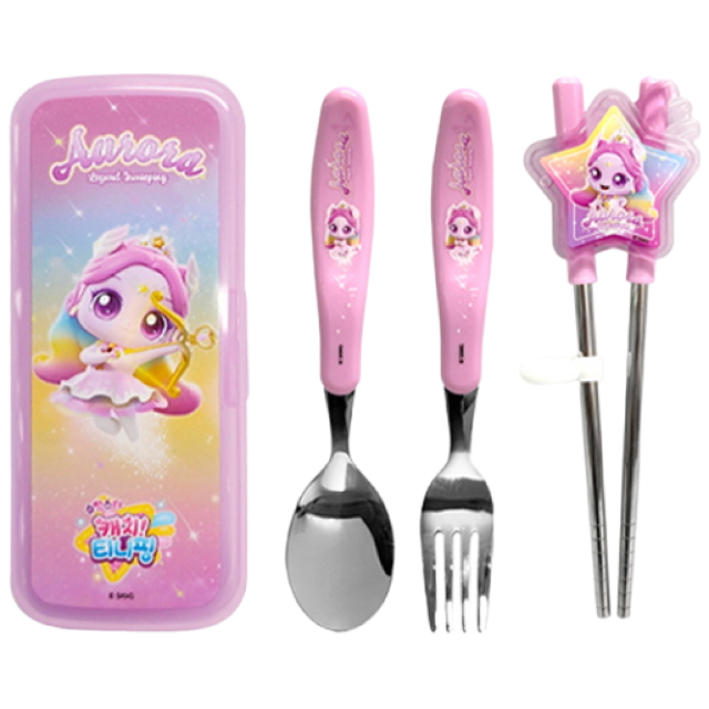 슈팅스타 캐치티니핑 무소음 유아 어린이 교정젓가락 풀세트 (오로라핑) 18,000원