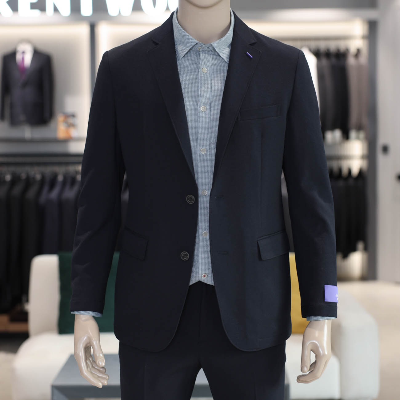 코오롱 브렌우드 구김없는 여름 경량 자켓 남자 마이 워셔블 콤비 셋업 세트 트윌네이비 203,000원