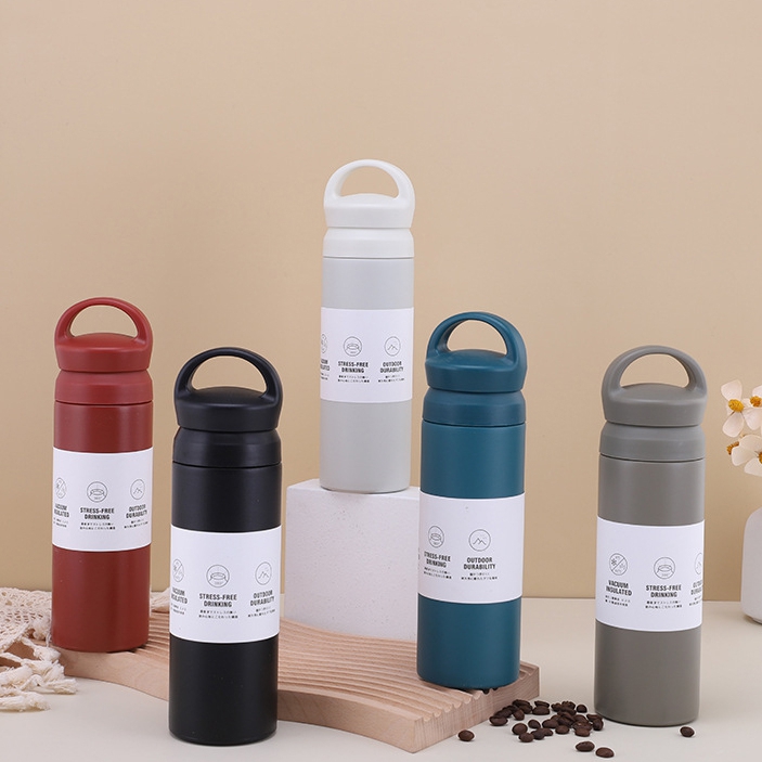 트래블 디 텀블러 500ml 손잡이 보온병 물병 물통 인쇄각인 대량 판촉물 답례품, 1개, 500ml, 아이보리 10,940원