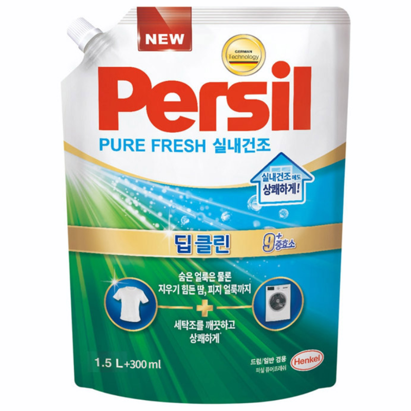 퍼실 딥클린 퓨어 프레쉬 실내건조 드럼용 액상세제 본품 14,910원