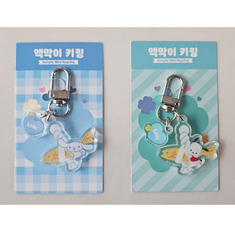 산리오 액막이 키링 헬로키티 마이멜로디 시나모롤 포차코 폼폼푸린 쿠로미 6,800원