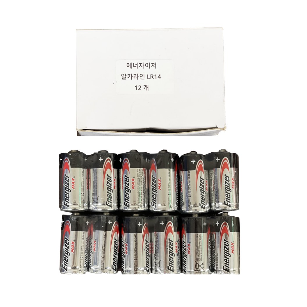 에너자이저 건전지 맥스 알카라인 CM형 건전지 LR14 (12EA), 12개, 6개입 33,000원