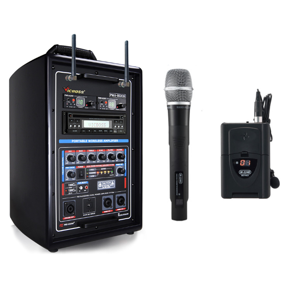 PWA-852CB 충전 이동식 CD 앰프 블루투스 스피커 무선마이크, 핀핀 1,125,000원