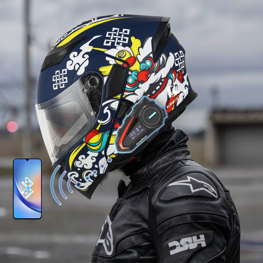 킥커머스 풀페이스 시스템 K20 블루투스 오토바이헬멧, 네이비해태 159,100원