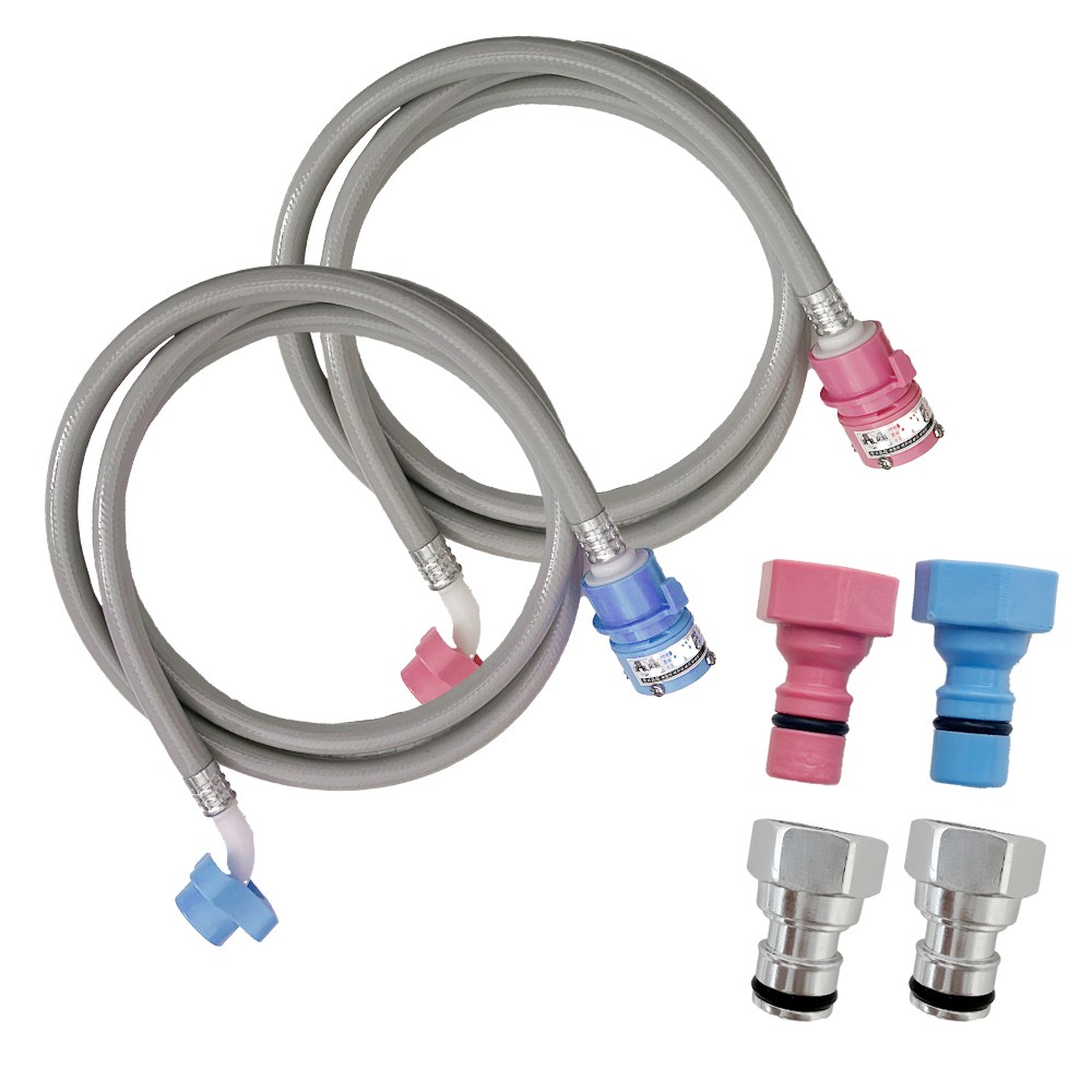 해피니즈 국산 냉수 2M + 온수 2M 세탁기호스 + 커플링 4개 세트 16,900원