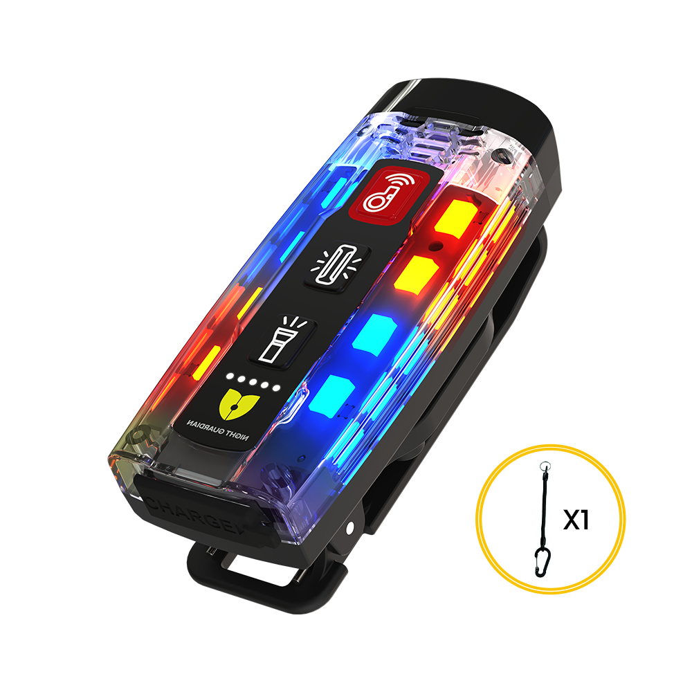 나이트가디언W04 전자호루라기 호각 휘슬 호신용 경보기 LED 랜턴 안전등 경찰, 1개, 적색_청색 40,730원