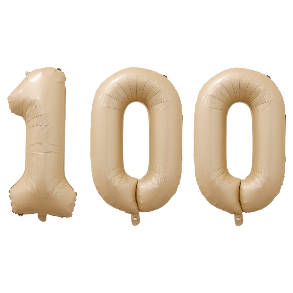 코히모 초대형 기념일 숫자 풍선 세트 100cm 5W0460, 숫자100 카라멜, 1세트 7,500원