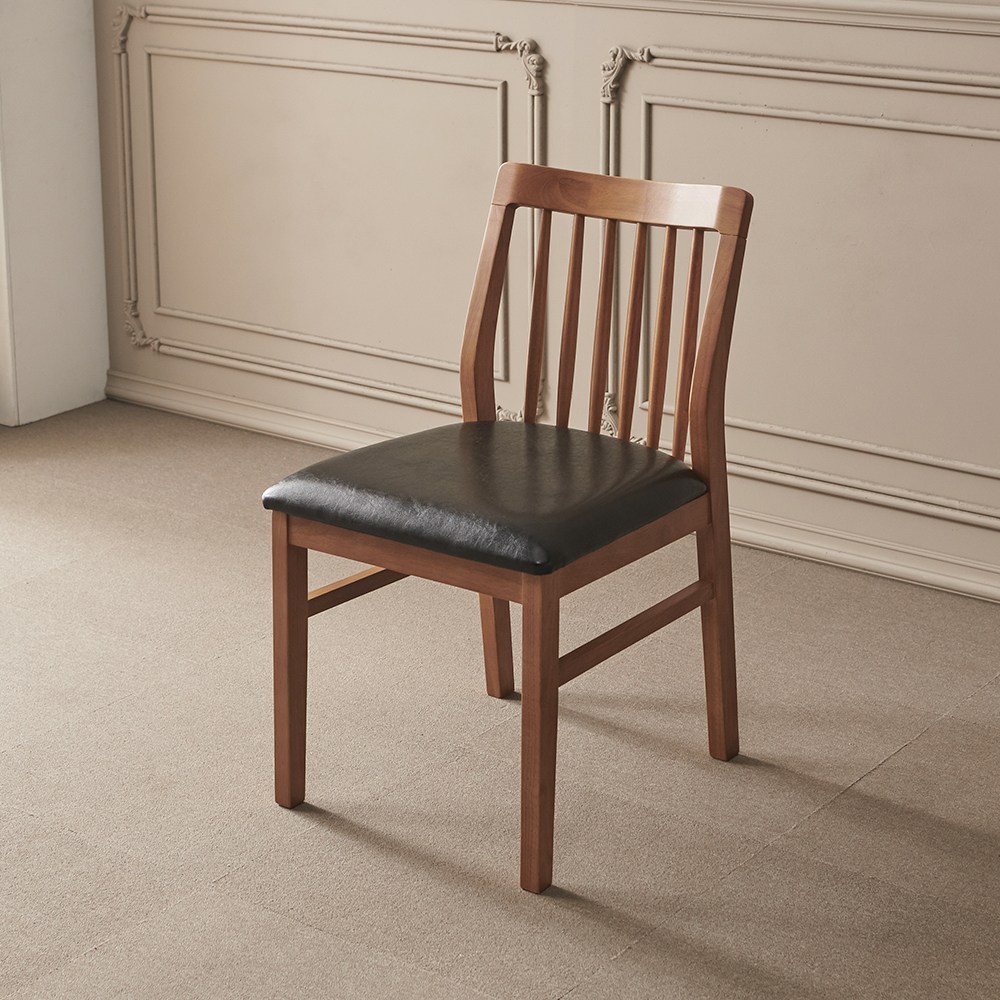 라로퍼니처 모카 고무나무 원목 식탁 의자 카페 인테리어 체어, 월넛, 1개 69,900원