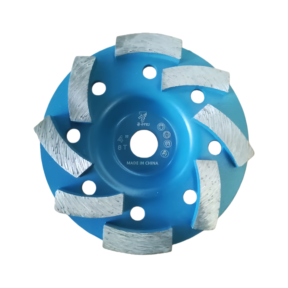 공구PXJ 4인치 다이아몬드컵 평컵 연마석 그라인더날 대리석 석재 콘크리트 연마 연삭 면갈이 평탄작업, 1개 9,500원