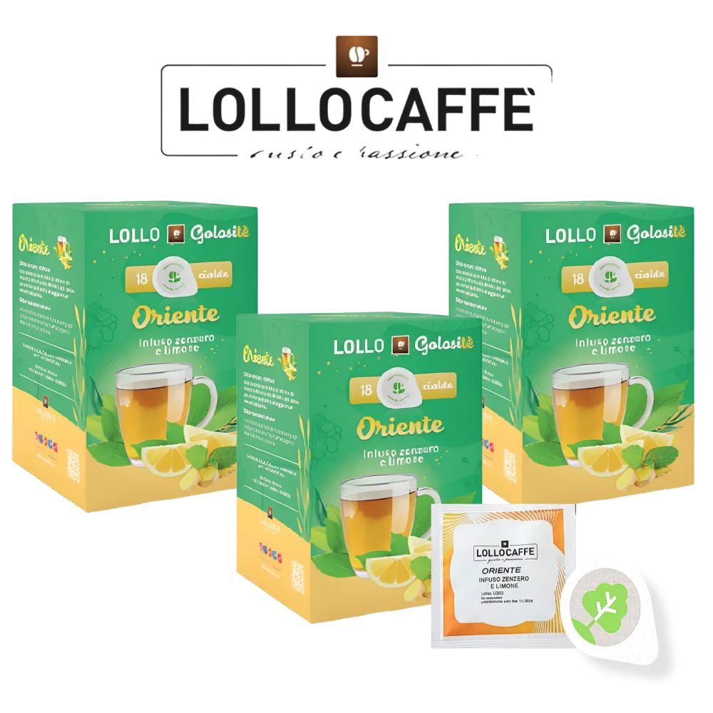 이탈리아 파드티 [롤로] ORIENTE 오리엔테 생강 레몬 티 | ESE 차 파드 커피 차파드 (44mm) | 2.5g, 3세트, 18개입, 2.5g 42,000원