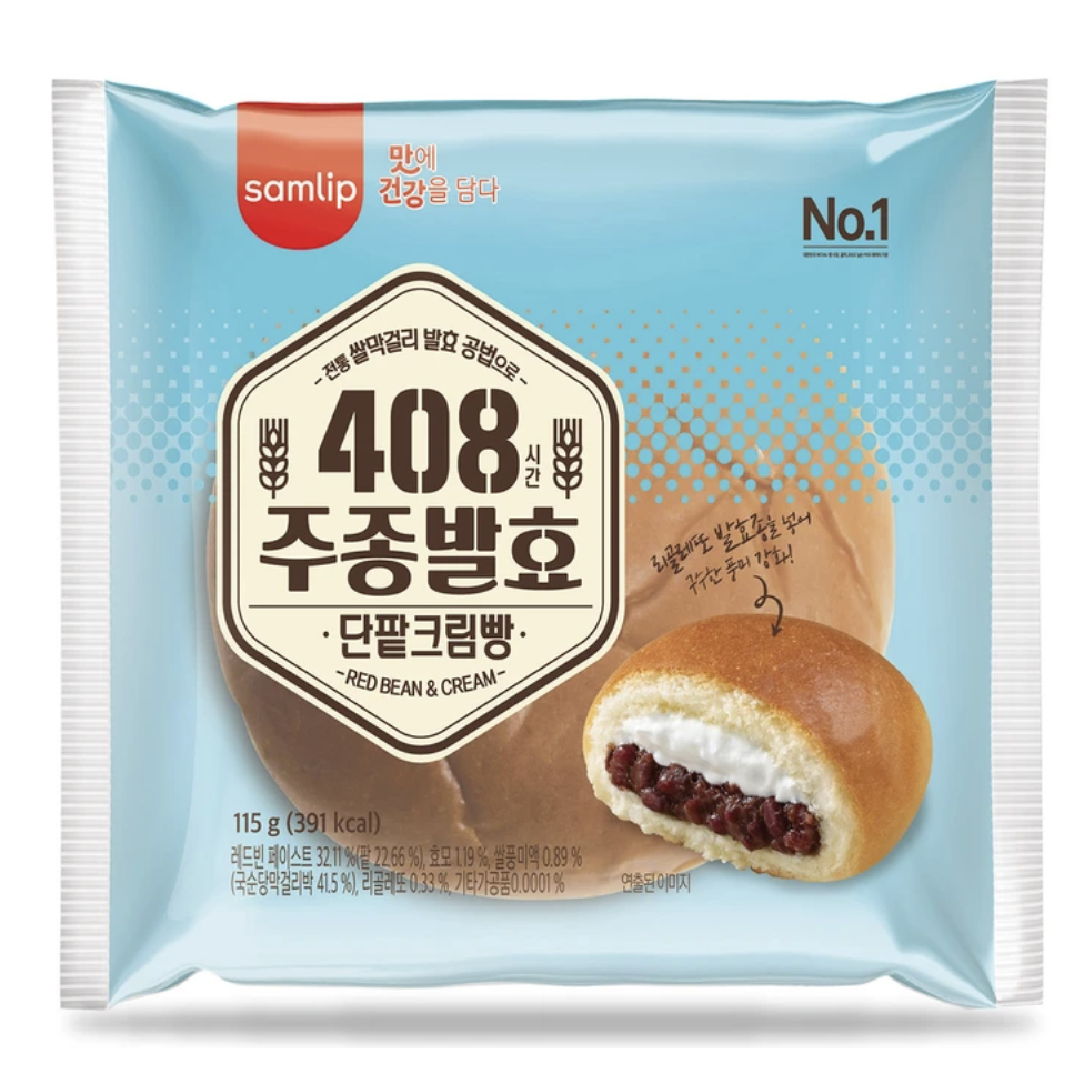 삼립 408시간 주종발효 단팥크림빵 115g 풍미 구수한맛, 2.3kg, 1박스 31,980원