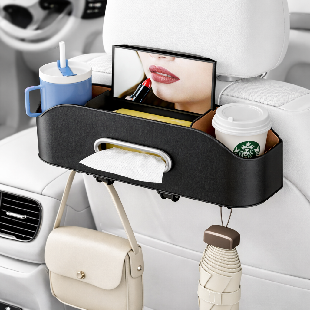 YAILIS 차량용 컵홀더 차량 뒷자석 다기능 수납함, 블랙, 1개 43,700원