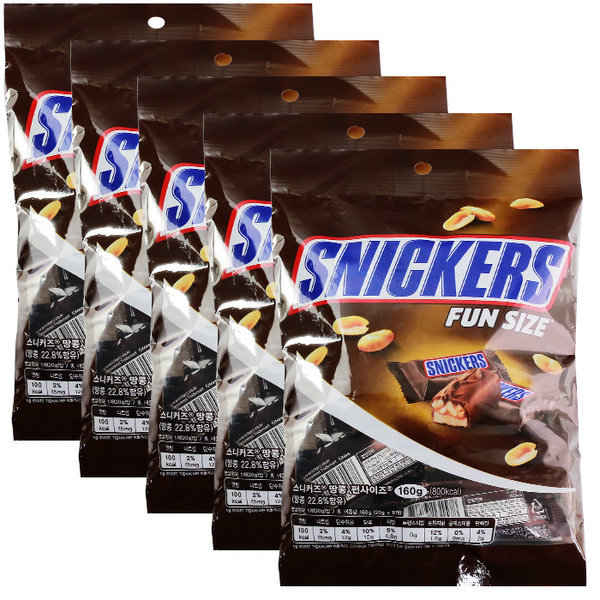 Mars 스니커즈 초코바 800g160g x 5개, 160g, 5개 20,900원