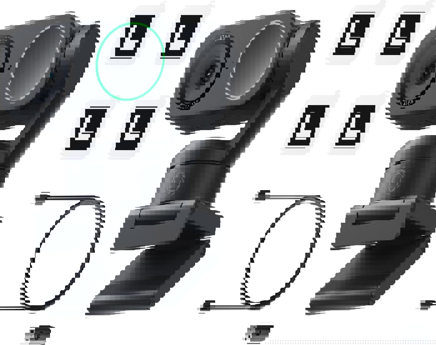 Insta360 Link 2 4K AI 웹캠  1/2 센서 PTZ 회전 HDR 노이즈 캔슬링 마이크 제스처 제어 스트리밍/화상회의/게이밍용 Zoom & Teams 호환 317,700원