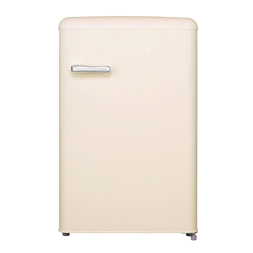 쿠잉전자 레트로 95L 스탠드형 1도어 김치냉장고 미니 소형 방문설치, 크림, REF-K100SC 369,000원