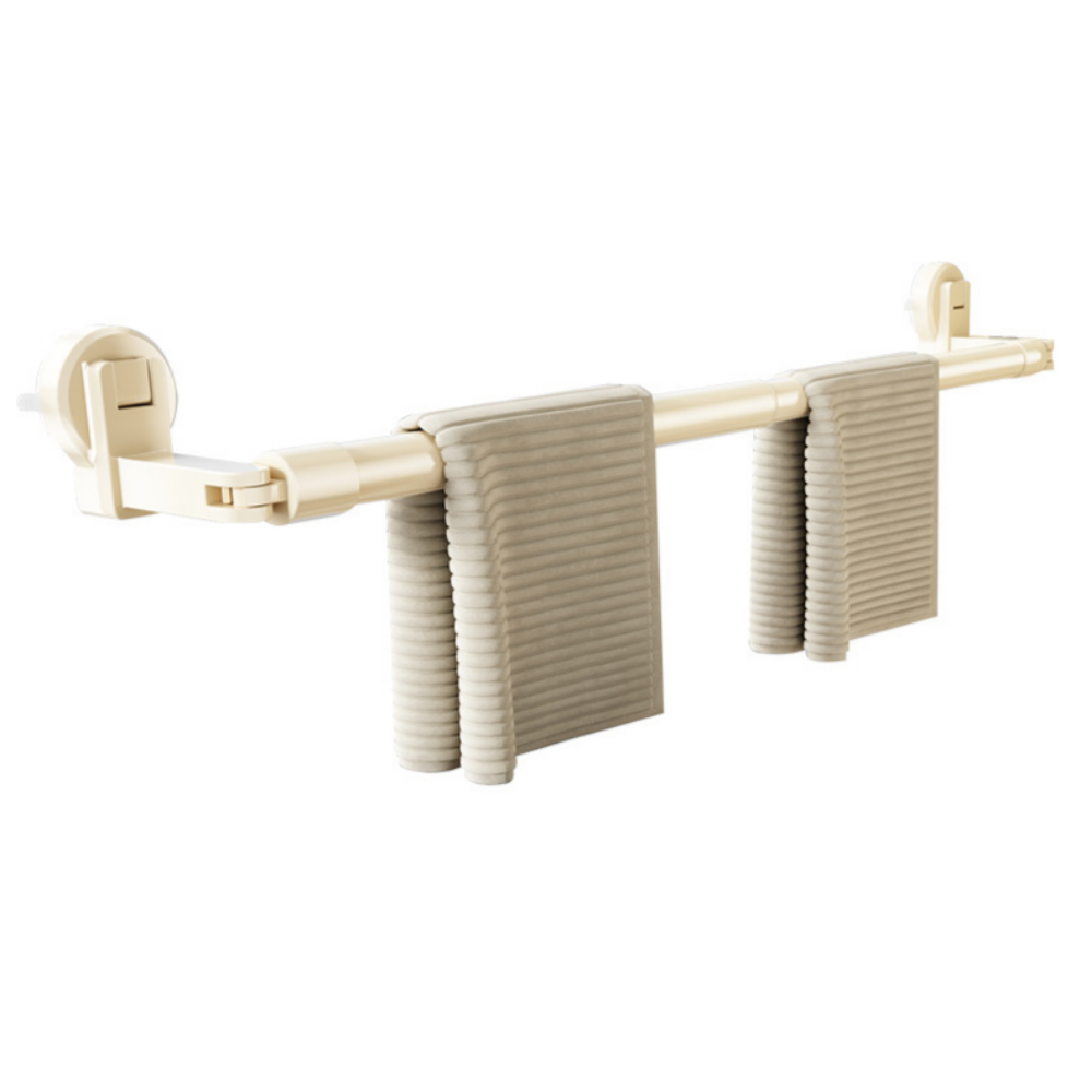 도움집 무타공 접이식 흡착식 빨래건조대, 베이지 8,900원