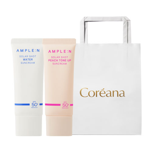 [ SPF50+ PA++++] 코리아나 앰플엔 솔라샷 워터 수분 선크림 40ml+앰플엔 솔라샷 피치 톤업 선크림 40ml+쇼핑백증정, 40ml, 1개 35,900원