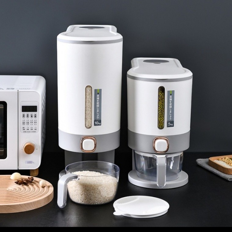 플렉스-T 원터치 견과류 밀폐형 잡곡 밀가루 해충방지 습기 간편한 5kg 쌀통 사료 50,460원