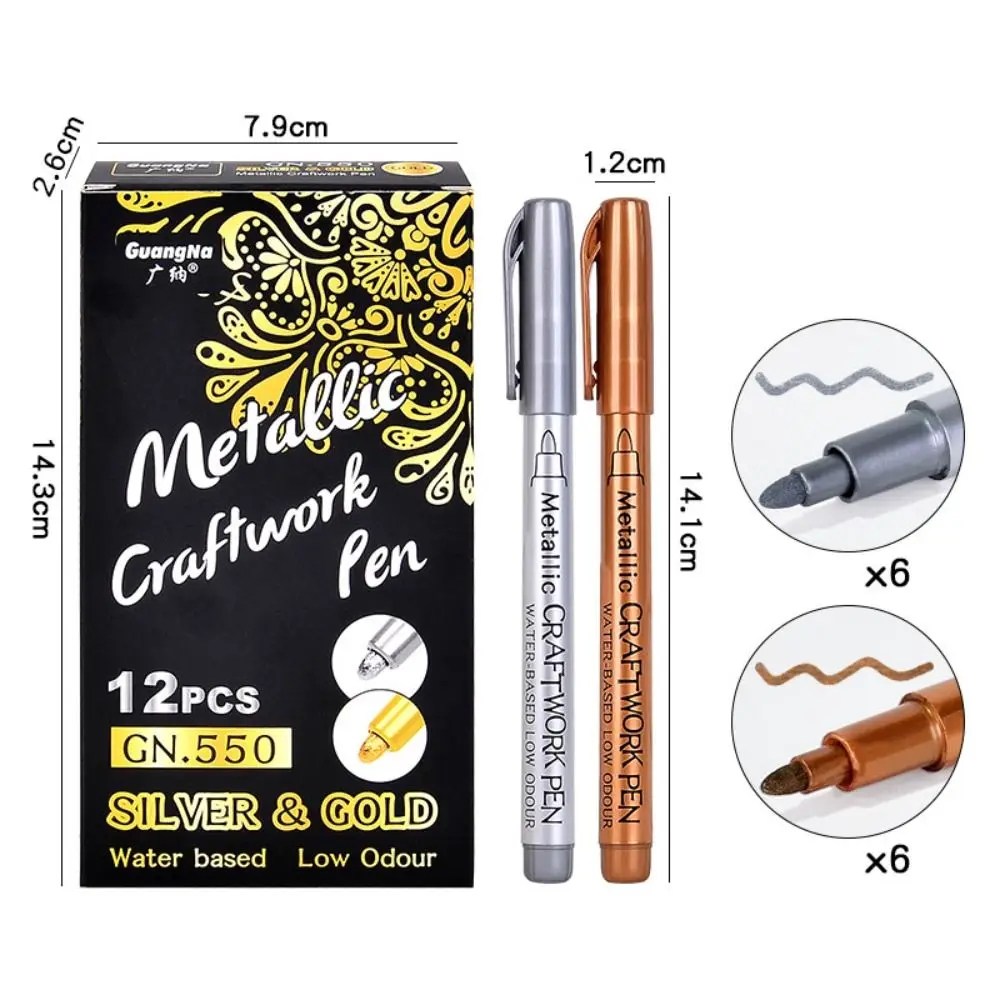 동아피엠에스 메탈릭 Craftwork 펜 실버 6p + 브론즈 6p 세트 13,800원