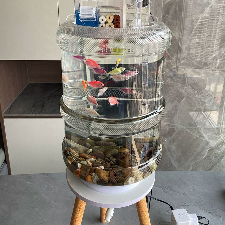 생수통어항 DIY 만들기 탱크 아크릴 밀봉 거북이 어항세트 물멍 모조 수족관 구피 51,000원