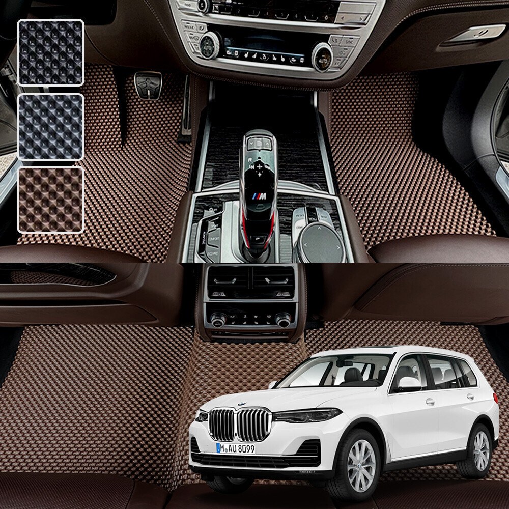 BMW X7 G07 시리즈 전용 3D 엠보싱 차세대 고무매트 1열2열3열 세트 (2019~), 블랙, 371-3 X7 (G07) 7인 94,000원