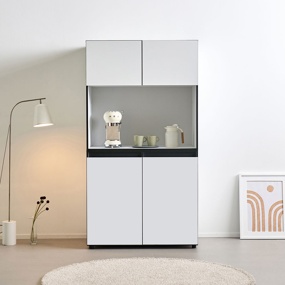 지오 비스포크 800 1000 1200 광폭 상부장 하부장 로봇청소기형 주방수납장 오브제 빌트인 전자렌지대 339,000원