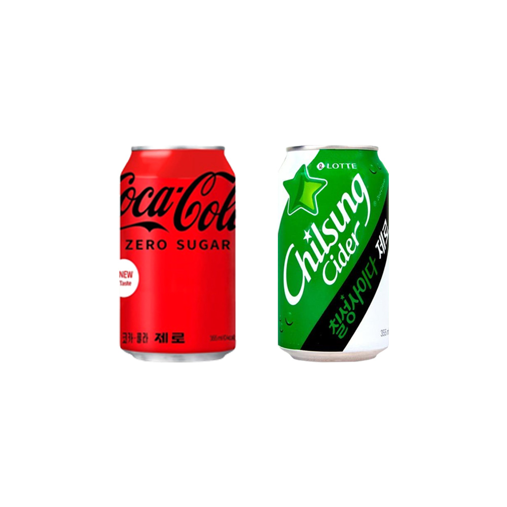 무료배송 코카콜라 제로 355ml + 칠성사이다 제로 355ml =24개 (박스포장) 17,000원