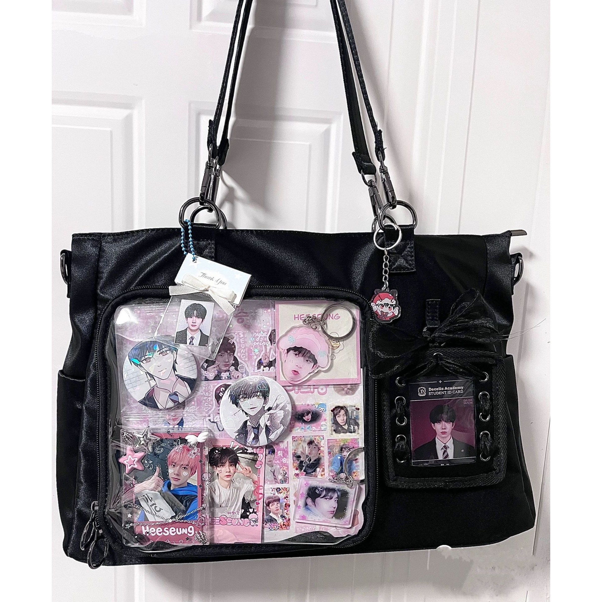엠스 이타벡 , 보부상 , 투명포켓 덕질,덕후,크로스 숄더백 ,콘서트 세상에 하나뿐인 나만의 가방 19,500원