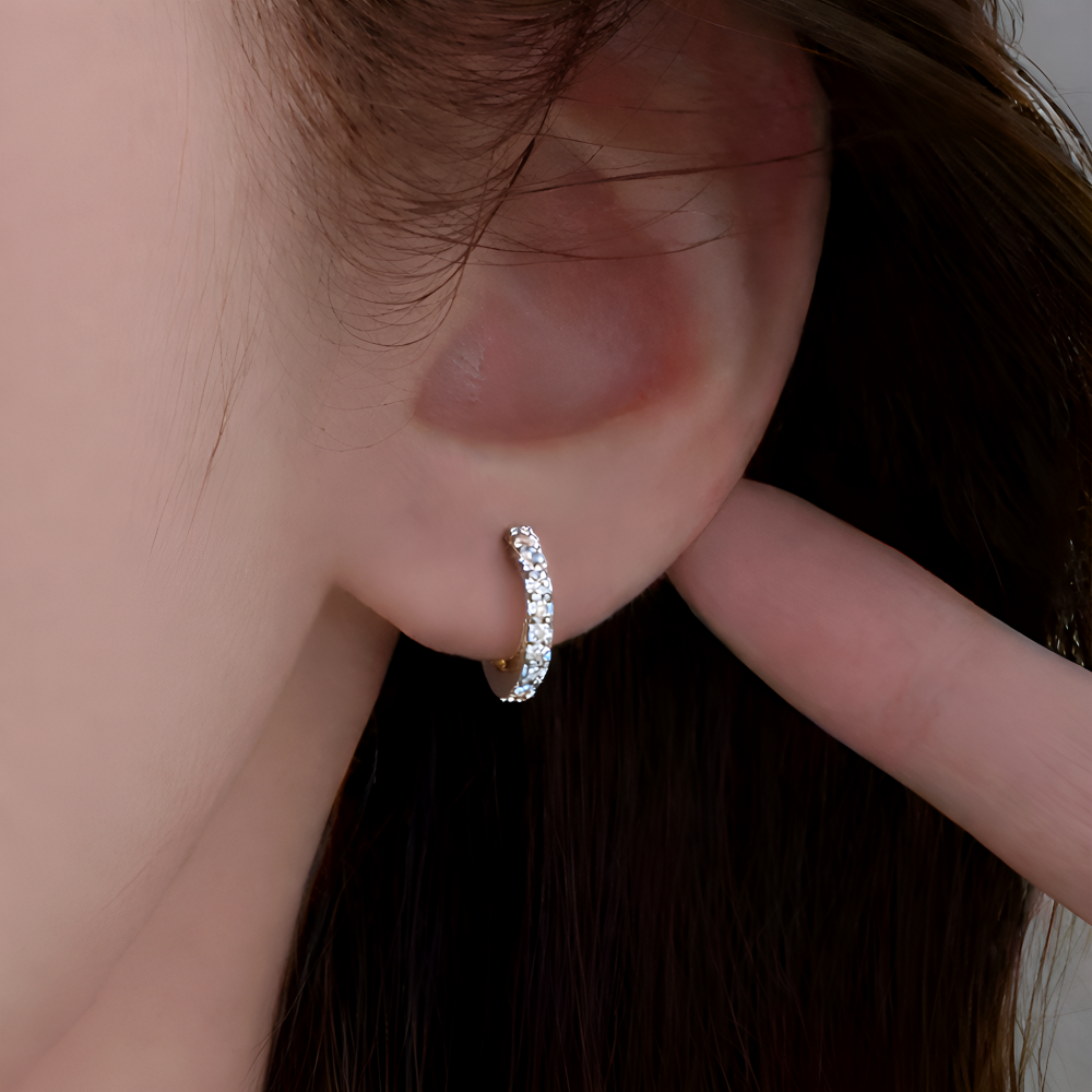 코코쉬 925실버 스와로브스키 원터치 미니 링 귀걸이 한쌍 (2개) 19,800원