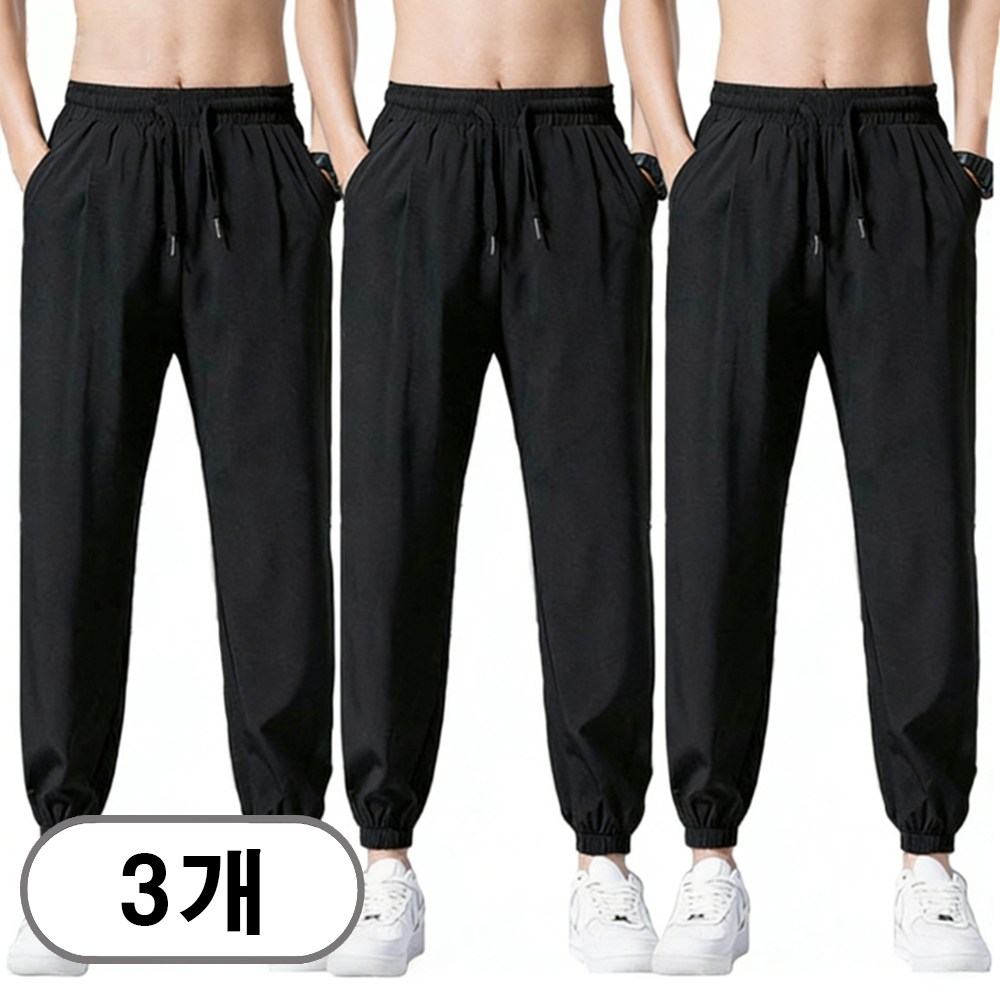 차쿠 1+1+1 남성 여름 조거팬츠 아이스 냉촉감 운동 바지 쿨바지 트레이닝팬츠 작업복 바지 27,800원