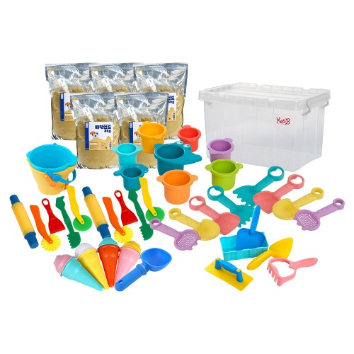 [캐스B] 네이처 뉴매직샌드 디럭스세트(1435set) 잘뭉쳐지는 유아 촉감 실내 모래놀이 128,800원