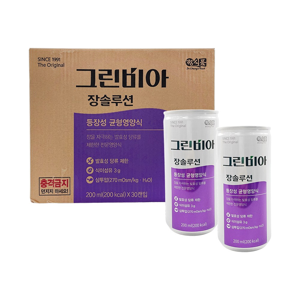 그린비아 장솔루션 경관 전용 환자식 완전 균형 영양식 건강식 200ml 30개입 1개, 30개, 200ml 59,150원