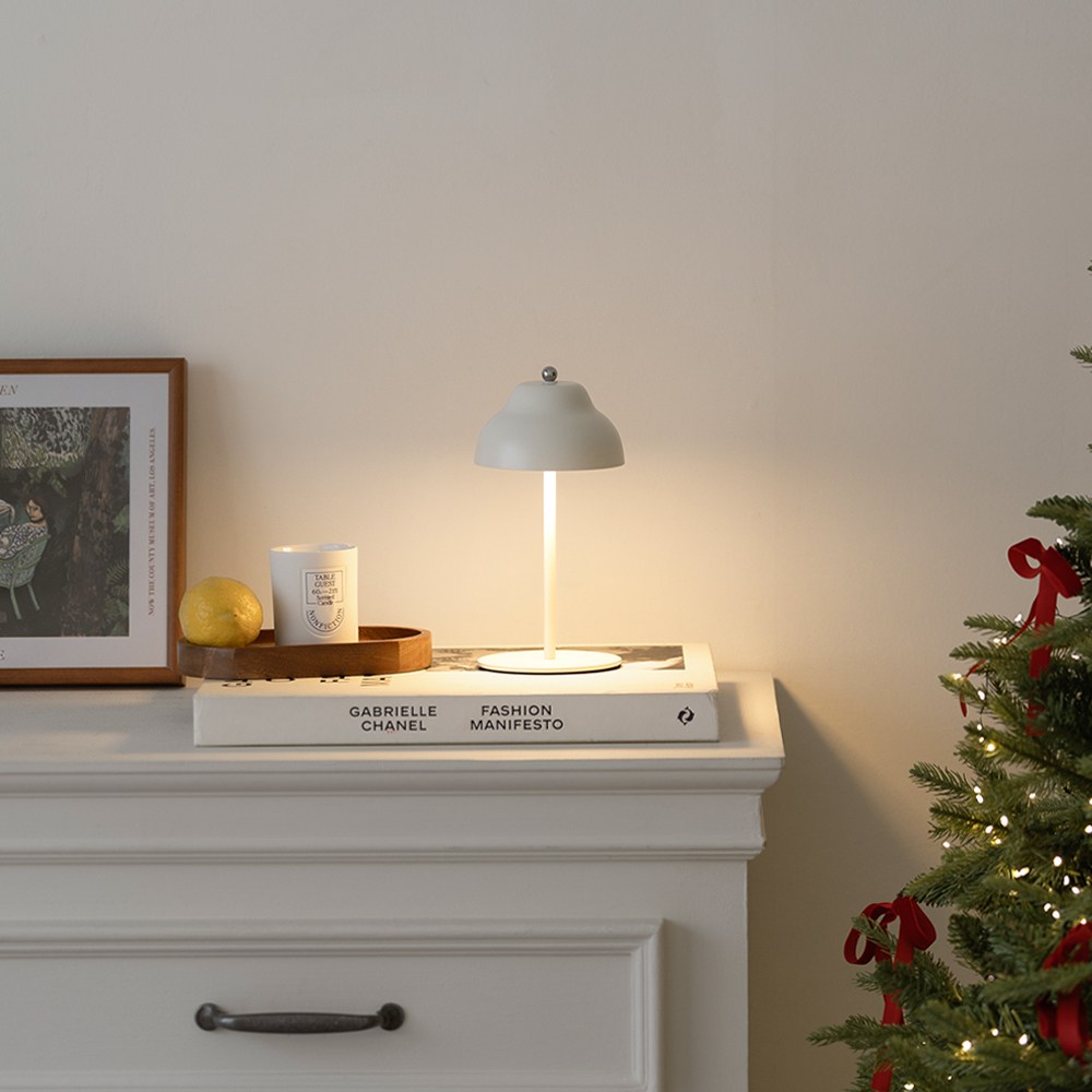 미니엔 마롱 LED 무선 테이블 램프 인테리어 조명 무드등 수면등 취침등, 크림 화이트 23,100원