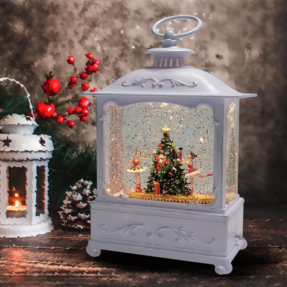 크리스마스 LED 오르골 무드등 스노우볼 워터볼 랜턴 선물 집들이선물 엔틱오르골 장식 조명 수면등 - 화이트시리즈 39,800원