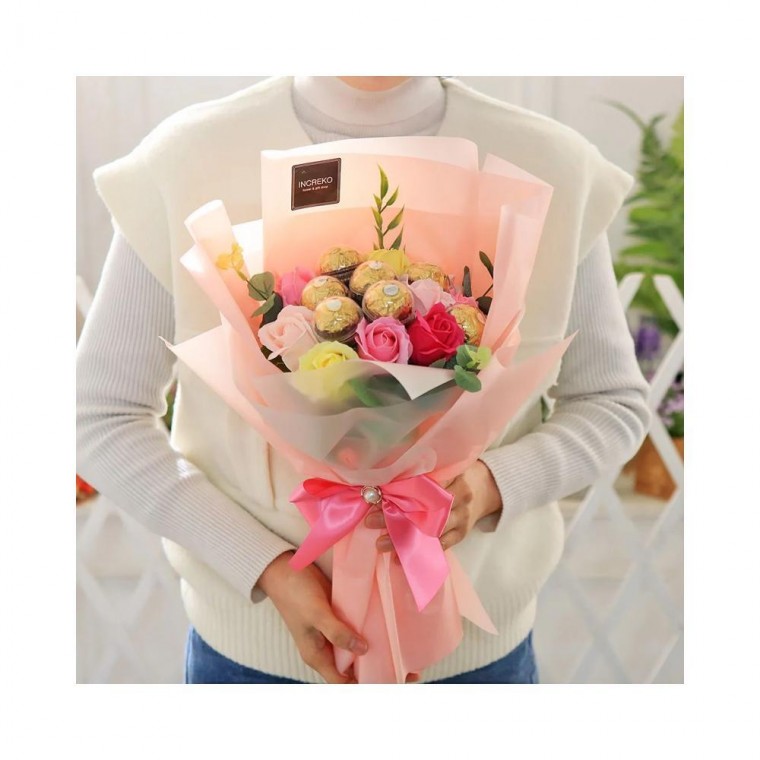 루미나D 벨르 페레로로쉐 꽃다발 초콜릿 사탕 선물 부케 핑크 65,050원