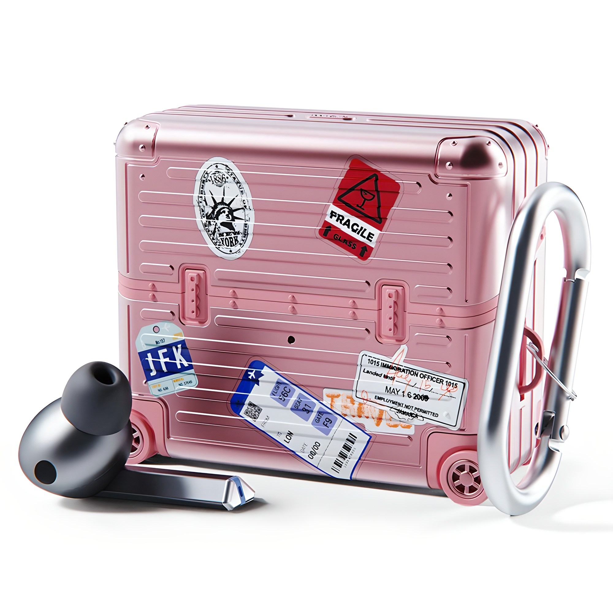 미아크 갤럭시 버즈 캐리어 케이스, 갤럭시 버즈 3 / 3 Pro / 3 FE, 로즈핑크, 1개 18,810원