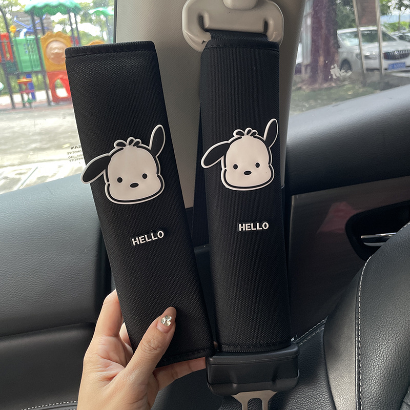 코차이 차량용 강아지 캐릭터 안전벨트 어깨패드 봄여름 쿠션커버, 1세트, 귀여운 댕댕이 10,400원