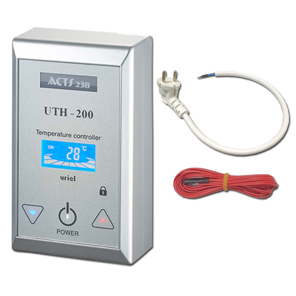 우리엘전자 UTH-200 난방필름 온도조절기 색상-실버 국산센서 타업체AS가능 35,800원