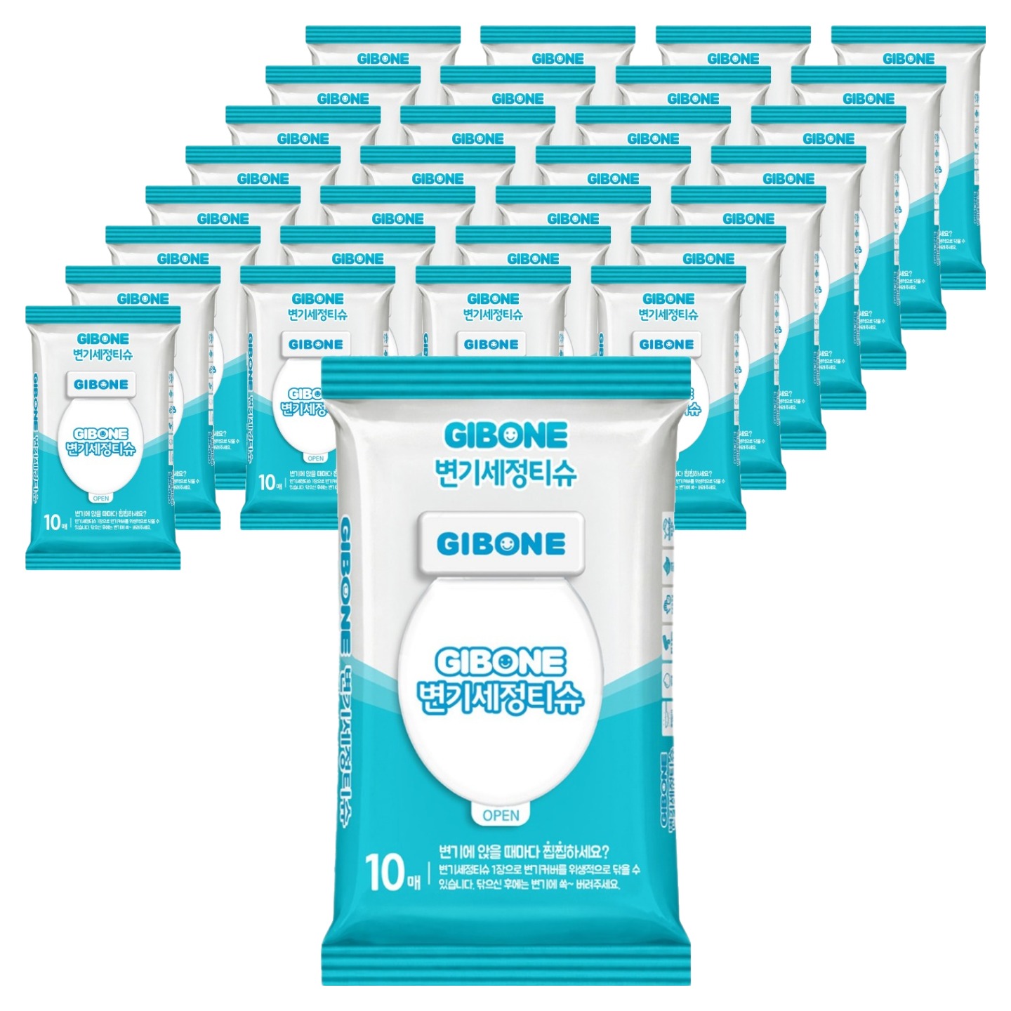 기본에 변기 세정티슈 휴대형 10매, 40개 45,800원
