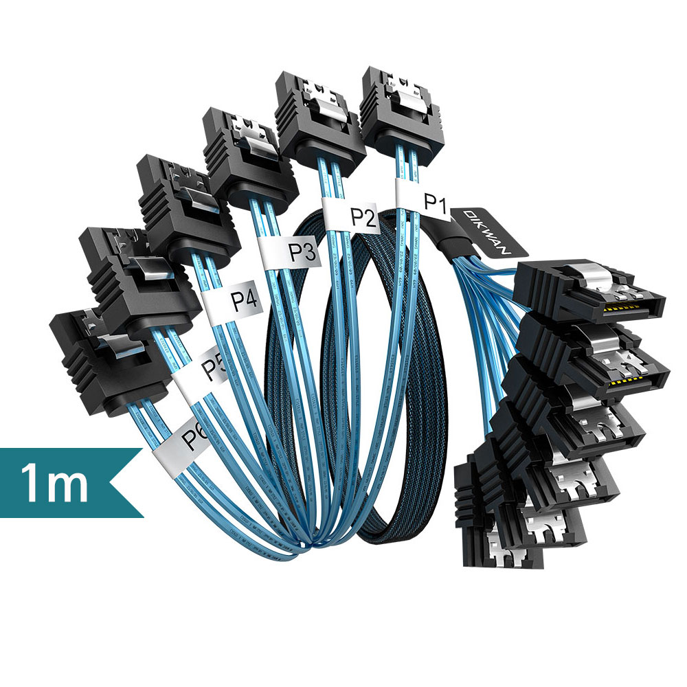 6P/SATA3.0 TO 6P/SATA3.0 케이블/1M 6Gpbs/7PIN핀 SSD 초고속 데이터전송 사타 통신케이블, 1000mm, 1개 17,000원