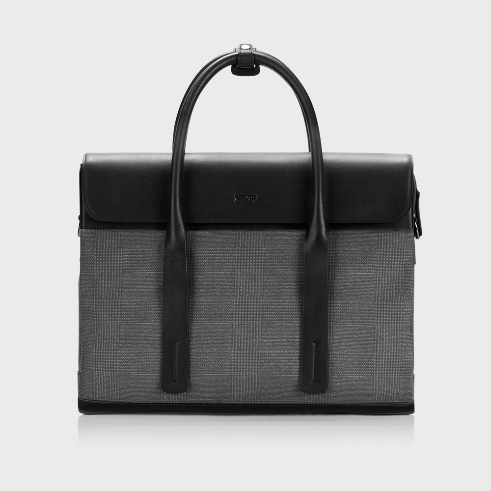 BVP 서류가방 체크패턴 천연 소가죽 브리프케이스 T1038 466,000원