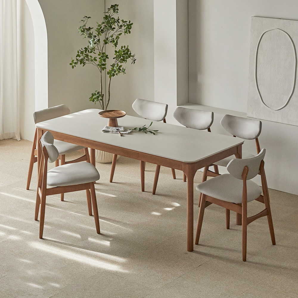 파로마 채튼B 1800 통세라믹 원목식탁 + 의자세트 6인 방문설치 660,170원