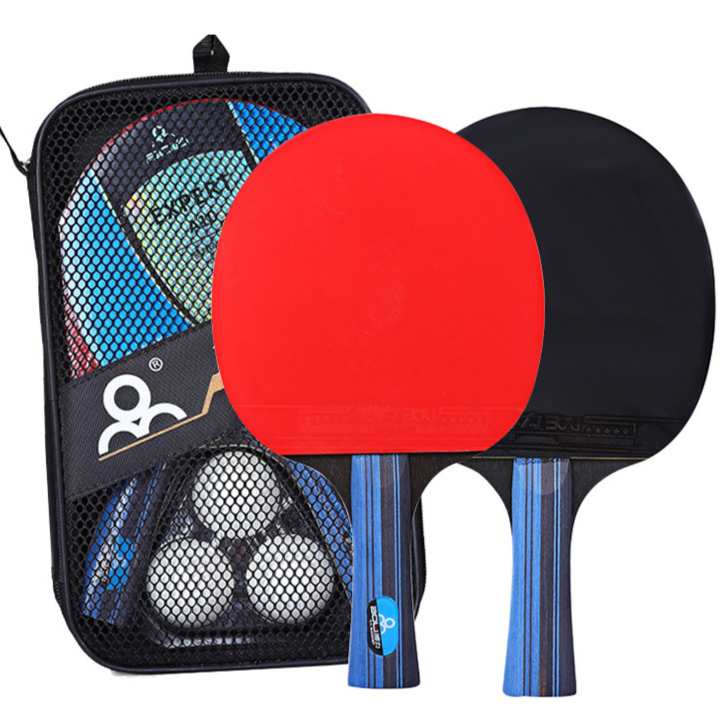 BRILLIANT 고급형 셰이크 탁구라켓 2개 세트 탁구공3개+파우치 포함 초보 입문 학교 체육 긴 손잡이 24,700원